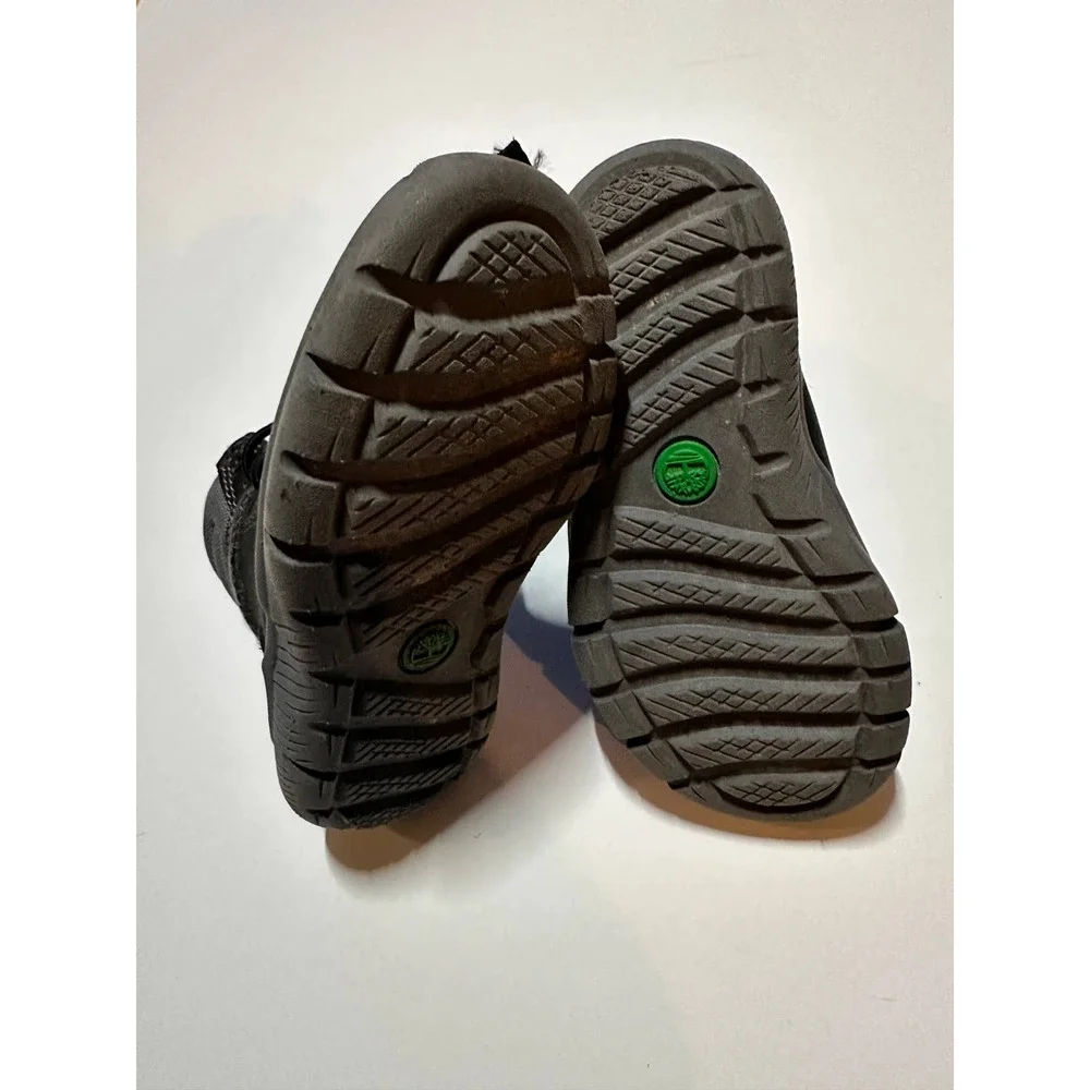 Timberland Boys Boots Winter Boltero A4425 Lace Up Ankle Leather Black Size 6 - Picture 6 of 6